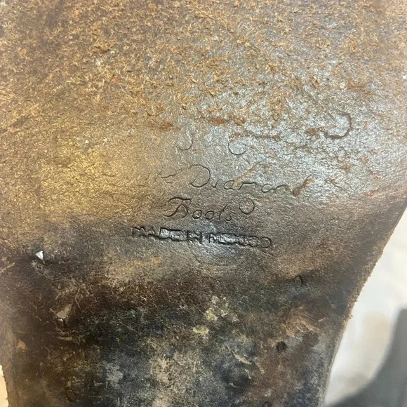 Men's White Diamond Cowboy Western BOOTS Black Alligator Leather size 8 - Picture 6 of 10